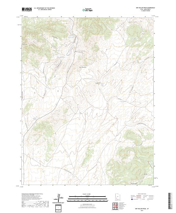 USGS Topographic Map – Dry Willow Peak