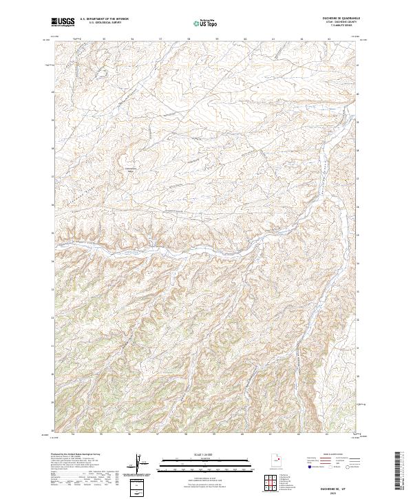 USGS Topographic Map – Duchesne SE