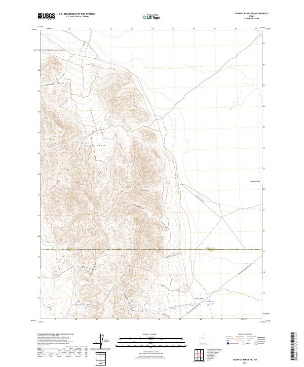 USGS Topographic Map – Dugway Range NE