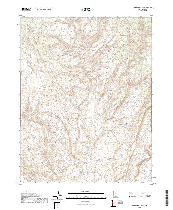 USGS Topographic Map – East of the Navajo