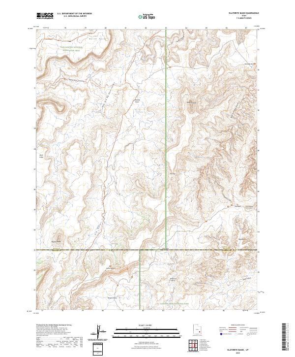USGS Topographic Map – Elaterite Basin