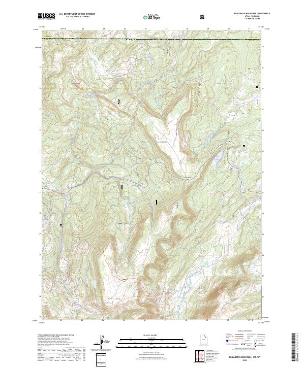 USGS Topographic Map – Elizabeth Mountain