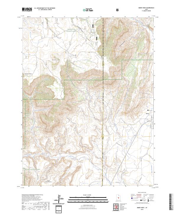 USGS Topographic Map – Emery West