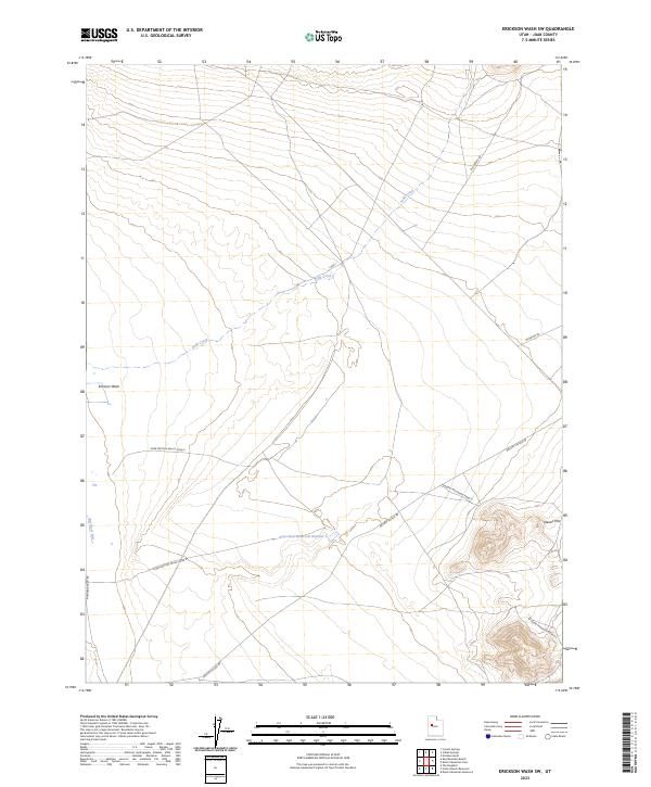 USGS Topographic Map – Erickson Wash SW
