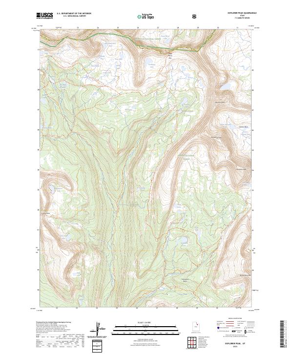 USGS Topographic Map – Explorer Peak
