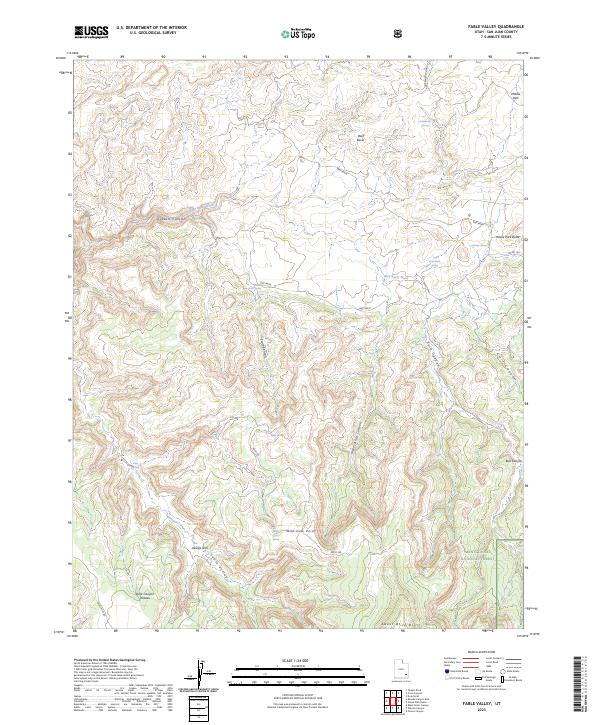 USGS Topographic Map – Fable Valley