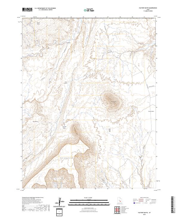 USGS Topographic Map – Factory Butte