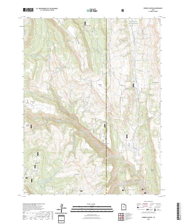 USGS Topographic Map – Ferron Canyon