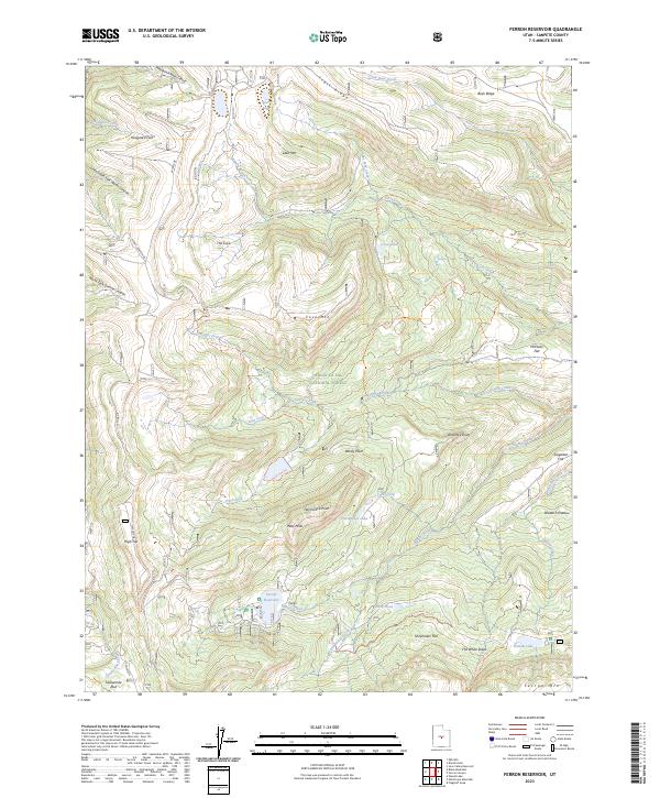 USGS Topographic Map – Ferron Reservoir