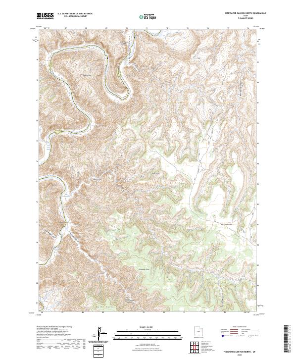 USGS Topographic Map – Firewater Canyon North