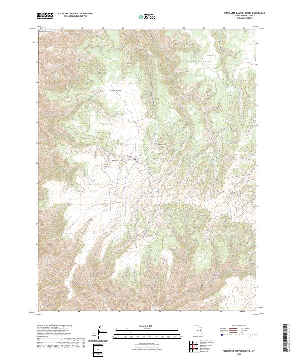 USGS Topographic Map – Firewater Canyon South