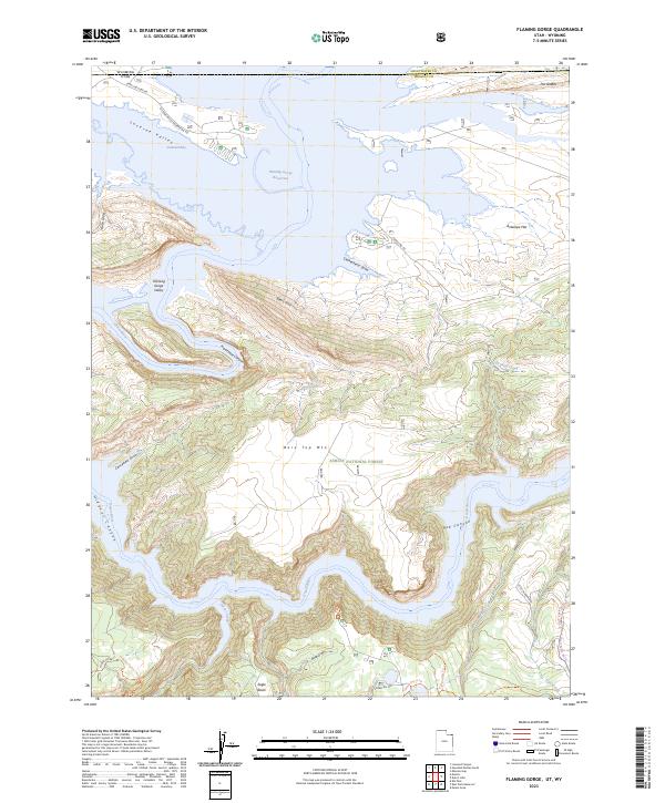 USGS Topographic Map – Flaming Gorge