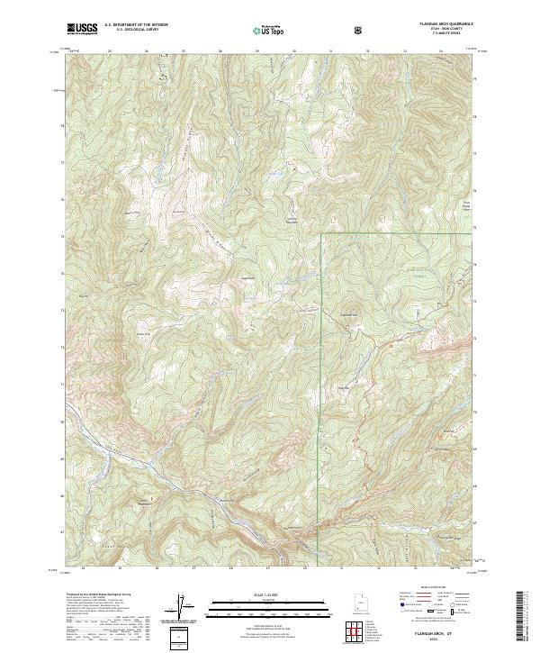USGS Topographic Map – Flanigan Arch