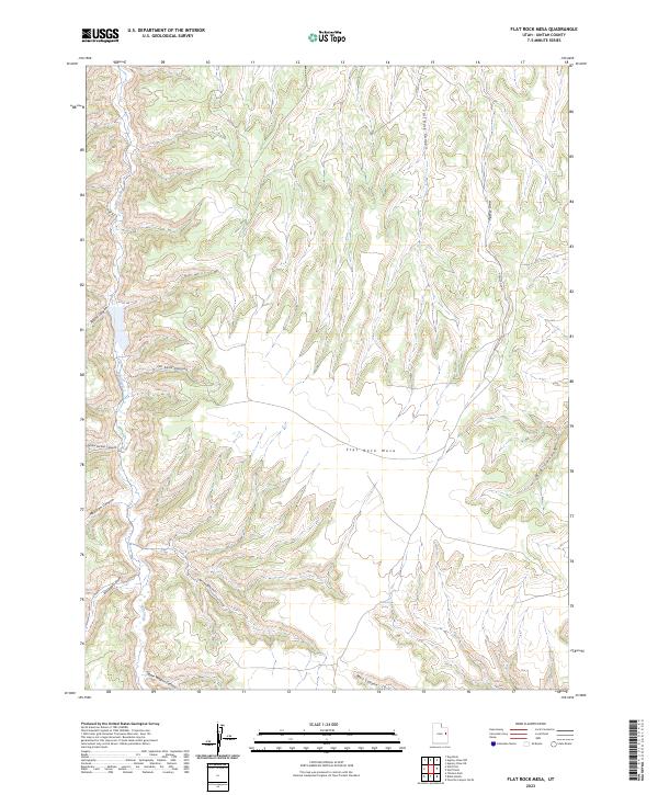 USGS Topographic Map – Flat Rock Mesa