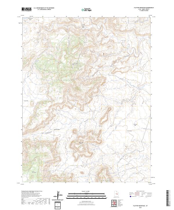 USGS Topographic Map – Flattop Mountain