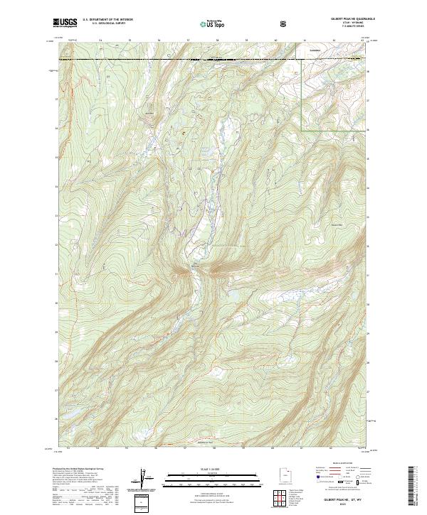 USGS Topographic Map – Gilbert Peak NE