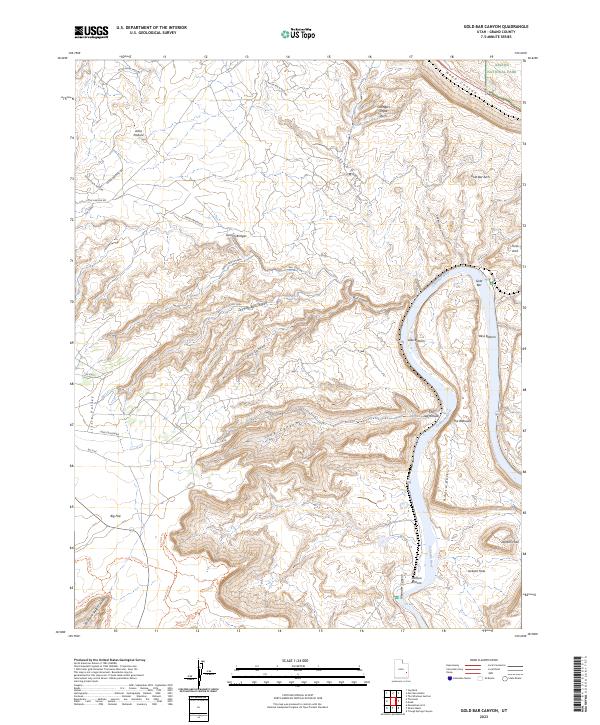 USGS Topographic Map – Gold Bar Canyon