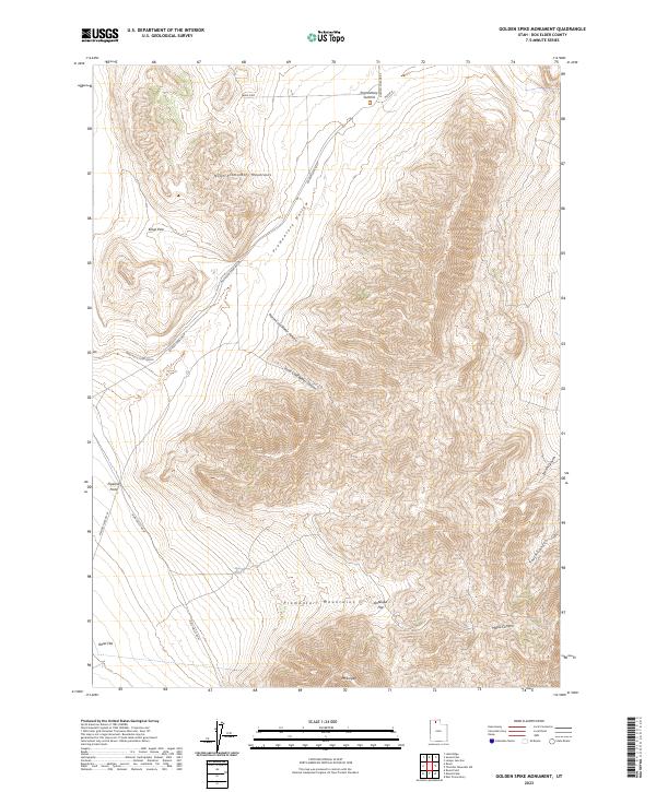 USGS Topographic Map – Golden Spike Monument
