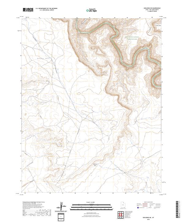 USGS Topographic Map – Goulding NE