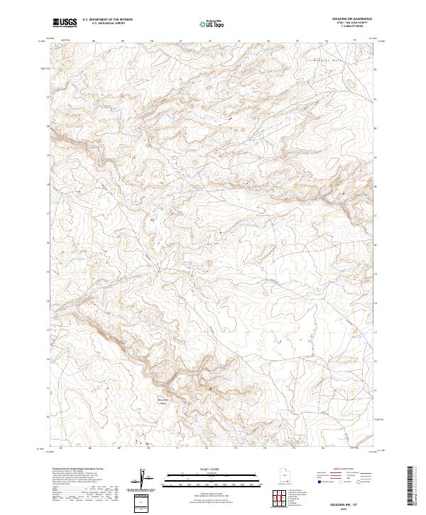 USGS Topographic Map – Goulding NW