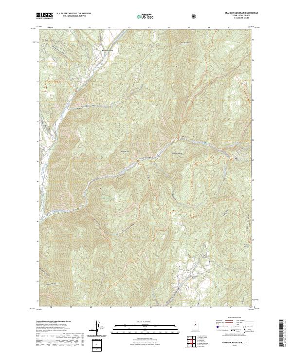 USGS Topographic Map – Granger Mountain