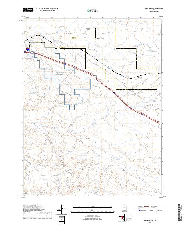 USGS Topographic Map – Green River NE