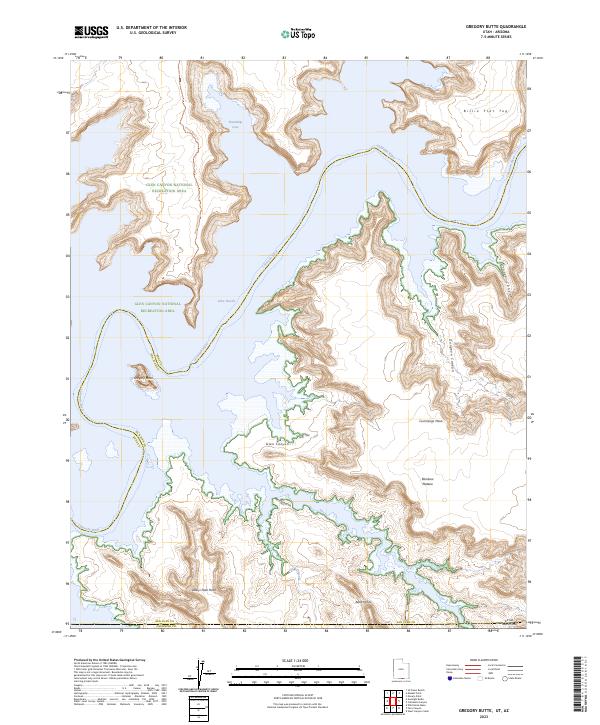 USGS Topographic Map – Gregory Butte