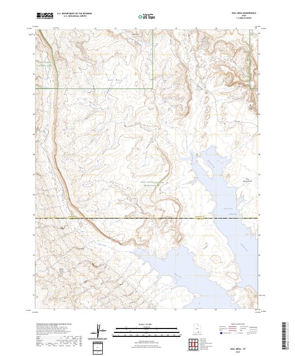 USGS Topographic Map – Hall Mesa