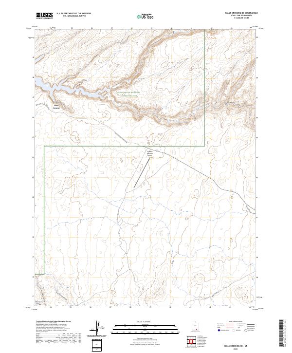USGS Topographic Map – Halls Crossing NE