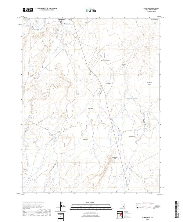USGS Topographic Map – Hanksville