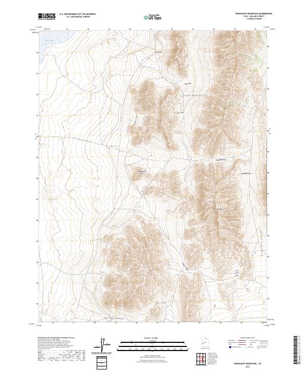 USGS Topographic Map – Headlight Mountain