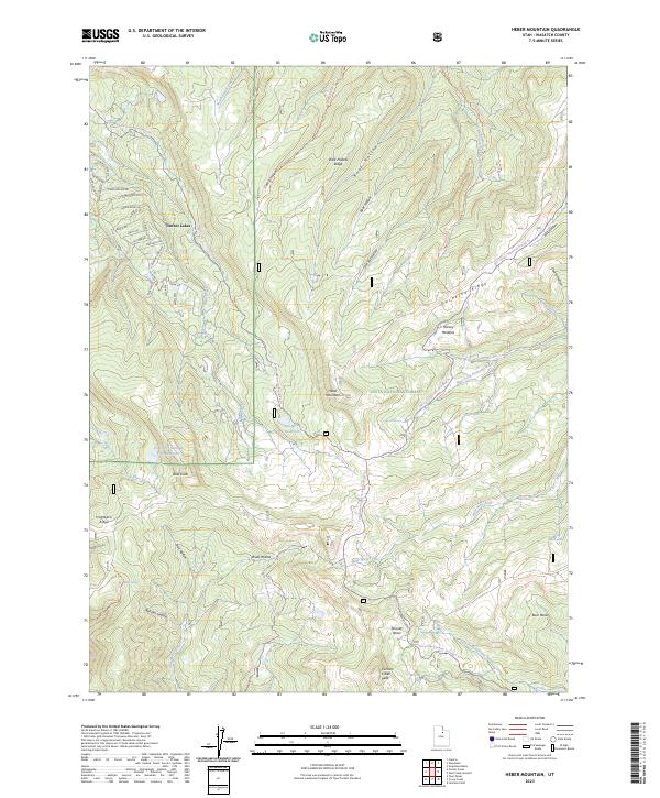 USGS Topographic Map – Heber Mountain