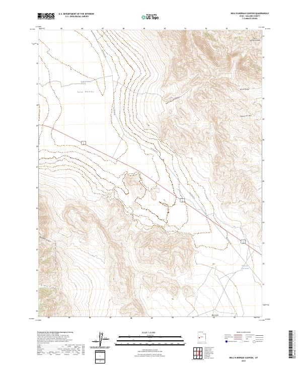2023 Map of Hell'n Moriah Canyon, 2023 Print
