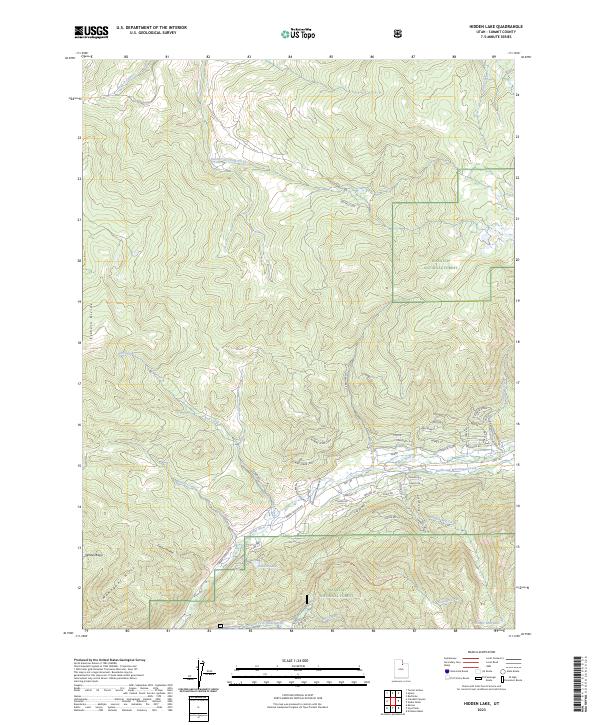 USGS Topographic Map – Hidden Lake