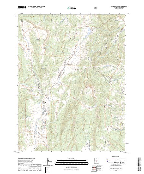 USGS Topographic Map – Hilgard Mountain