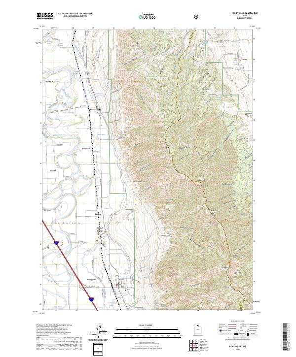 USGS Topographic Map – Honeyville
