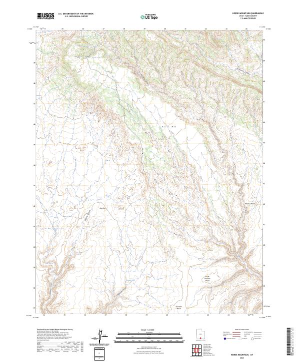 USGS Topographic Map – Horse Mountain