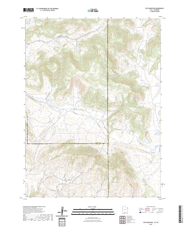 USGS Topographic Map – Hoy Mountain
