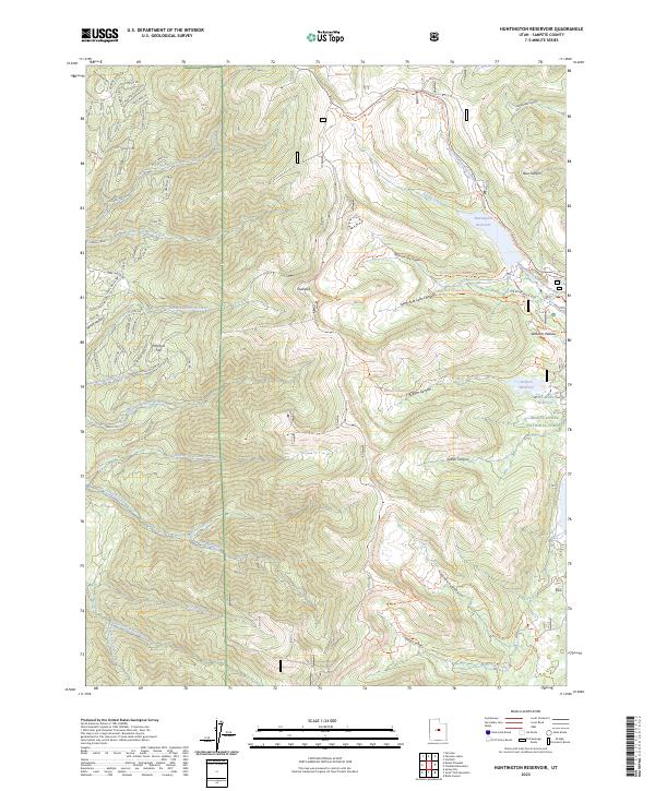 USGS Topographic Map – Huntington Reservoir