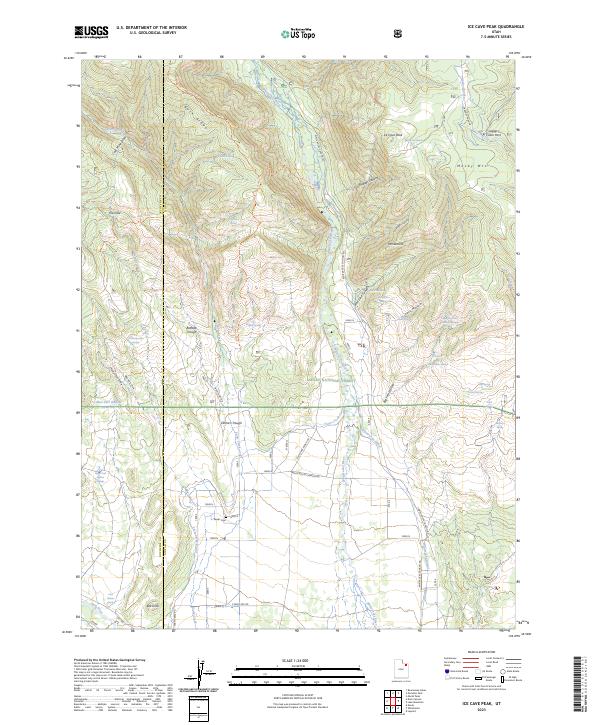 USGS Topographic Map – Ice Cave Peak