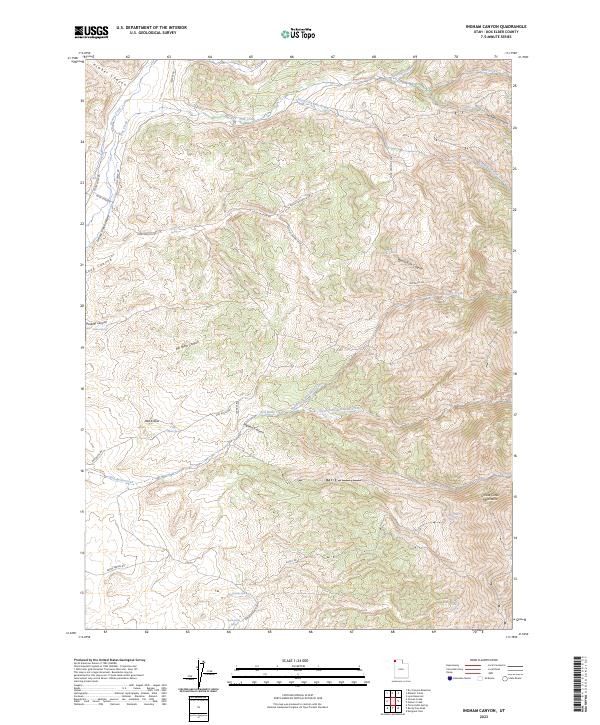 USGS Topographic Map – Ingham Canyon