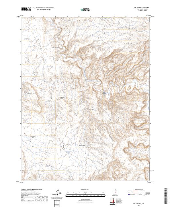 USGS Topographic Map – Ireland Mesa