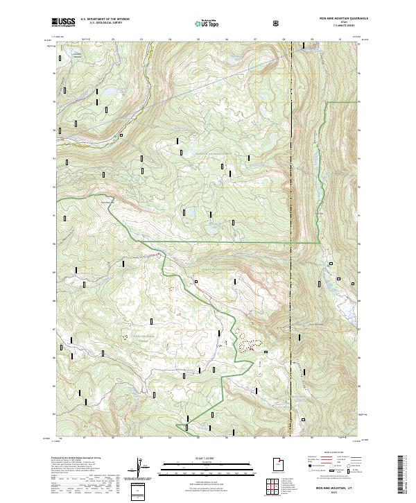 USGS Topographic Map – Iron Mine Mountain