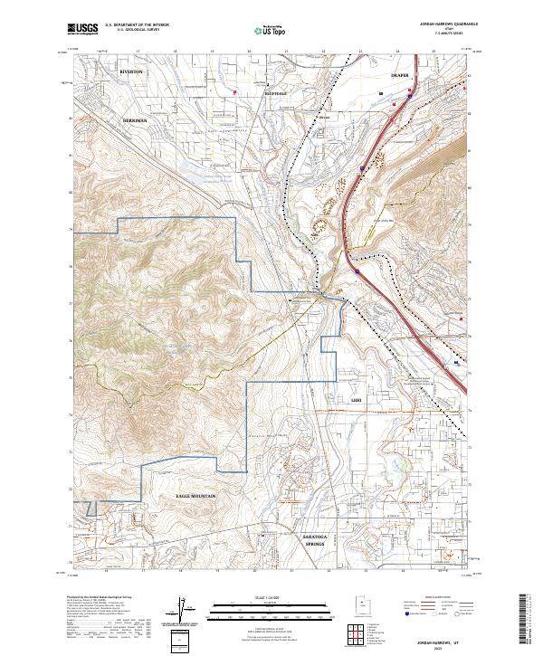 USGS Topographic Map – Jordan Narrows