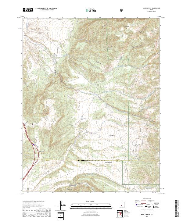 USGS Topographic Map – Kane Canyon