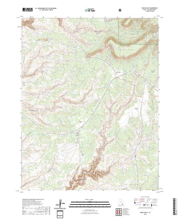 USGS Topographic Map – Kane Gulch
