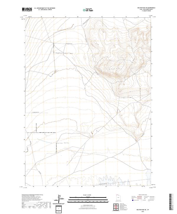 USGS Topographic Map – Kelton Pass SE
