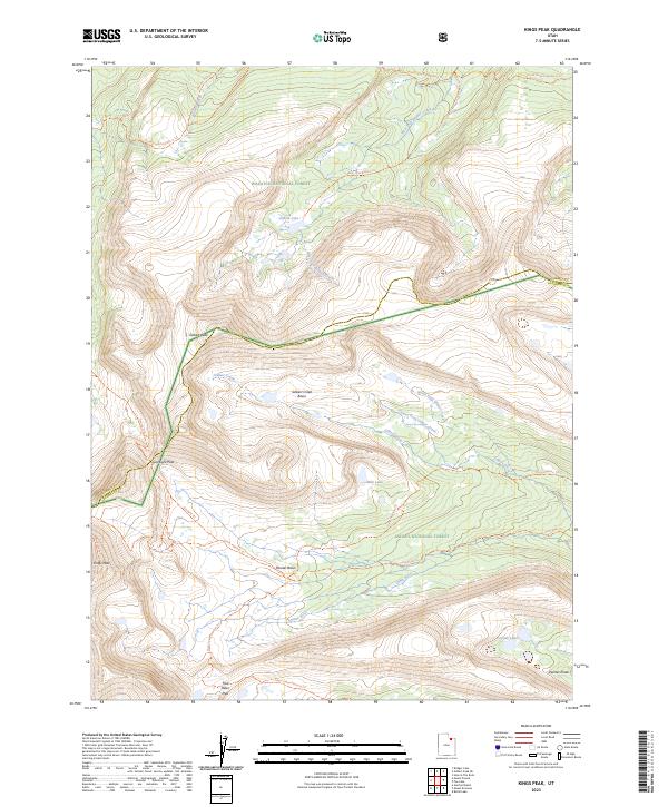 USGS Topographic Map – Kings Peak