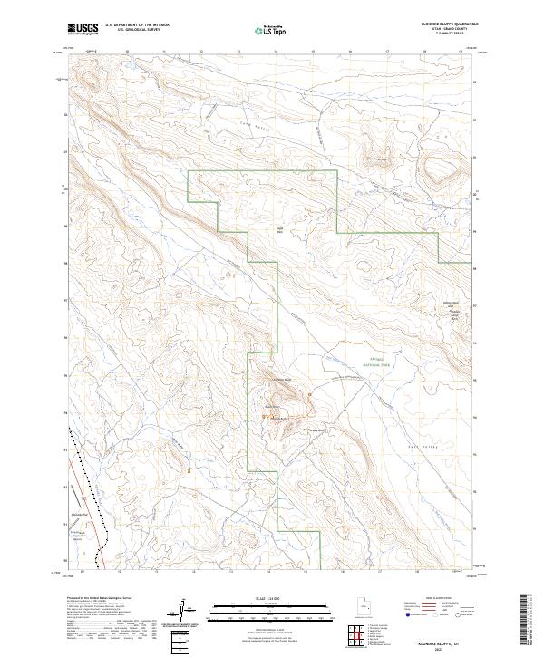 USGS Topographic Map – Klondike Bluffs