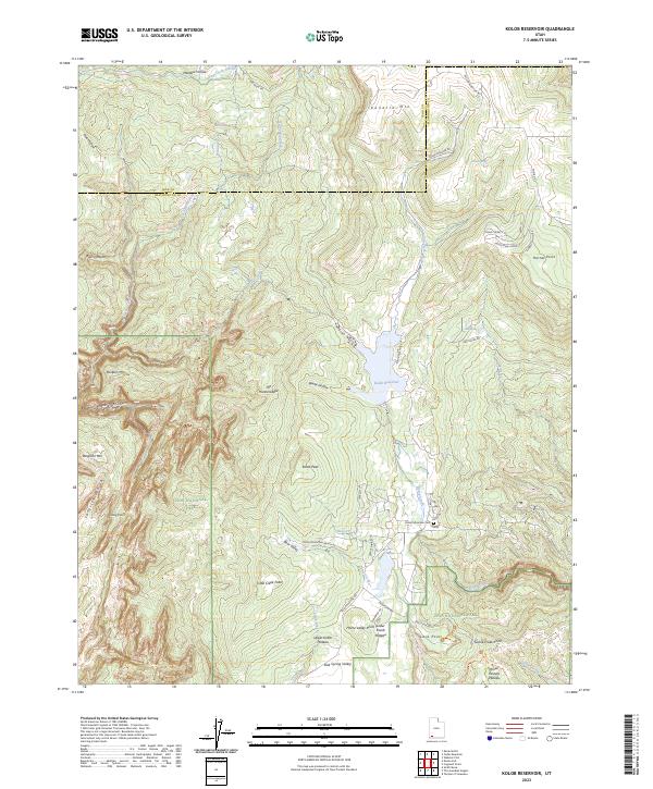 USGS Topographic Map – Kolob Reservoir
